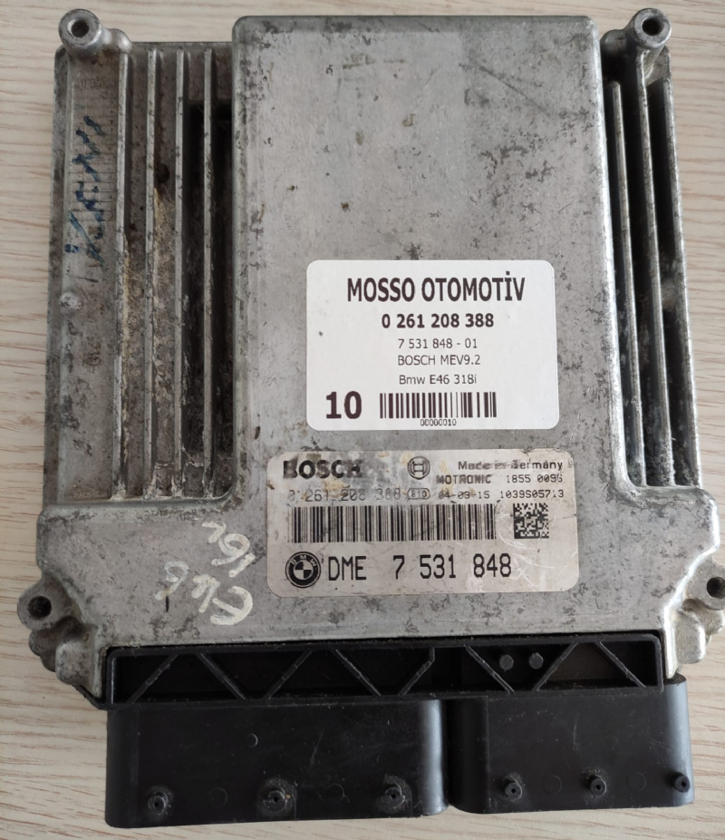 0261208388 BMW E46 318İ MOTOR BEYNİ MEV9.2 DME 7531848 - 0 261 208 388