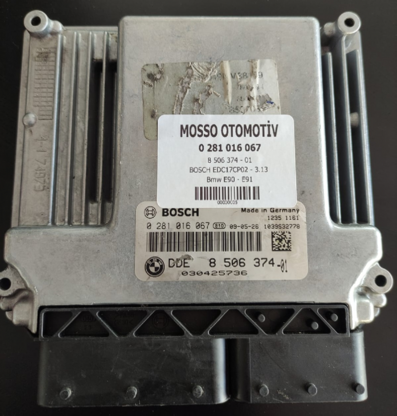 0281016067 BMW 320D E90 MOTOR BEYNİ EDC17CP02 DDE8506374 - 0 281 016 067