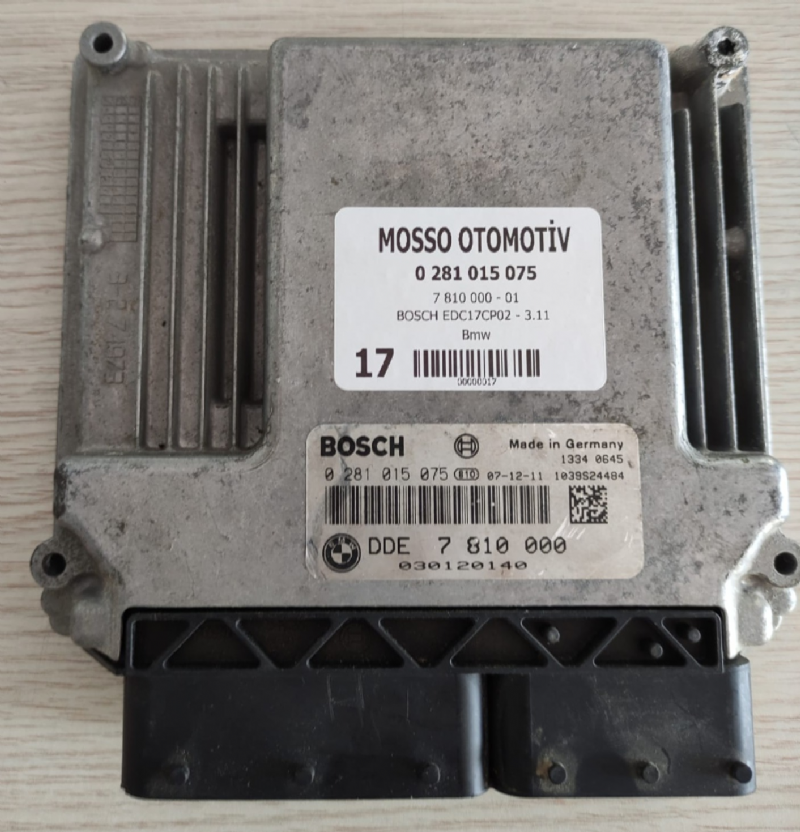 0281015075 BMW E60 E90 MOTOR BEYNİ EDC17CP02 DME 7810000 - 0 281 015 075