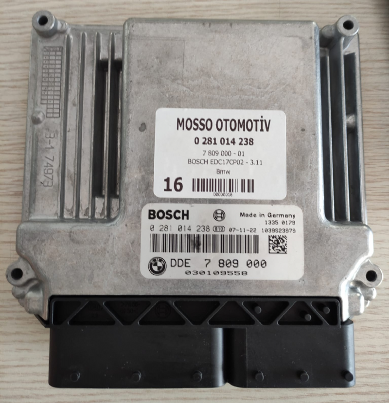 0281014238 BMW E60 E90 MOTOR BEYNİ EDC17CP02 DME 7809000 - 0 281 014 238
