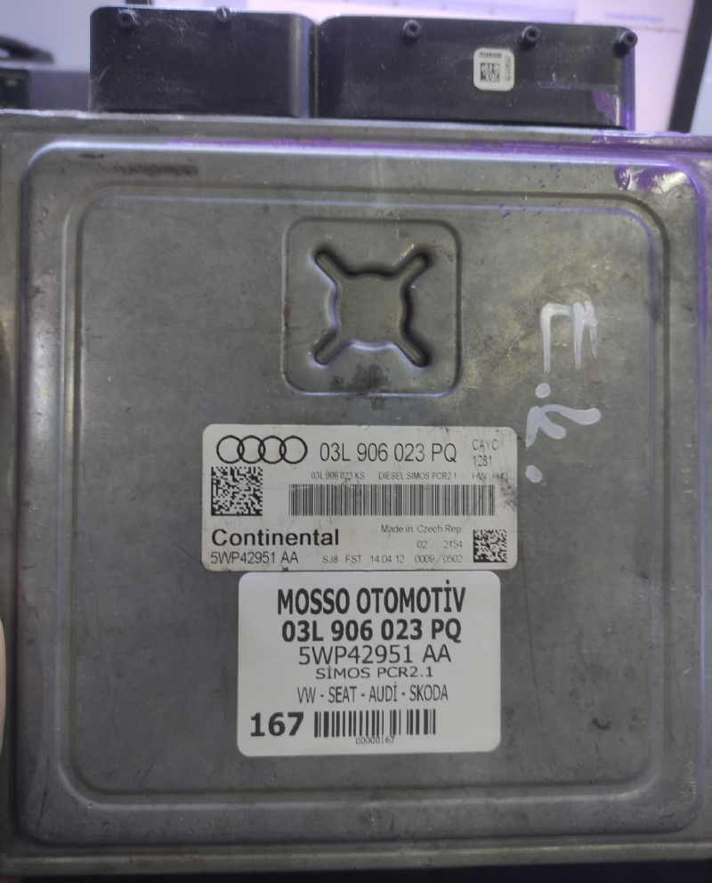 03L906023PQ - 5WP42951AA - AUDİ MOTOR BEYNİ SİMOS PCR2.1 - 03L 906 023 PQ - 5WP42951AA