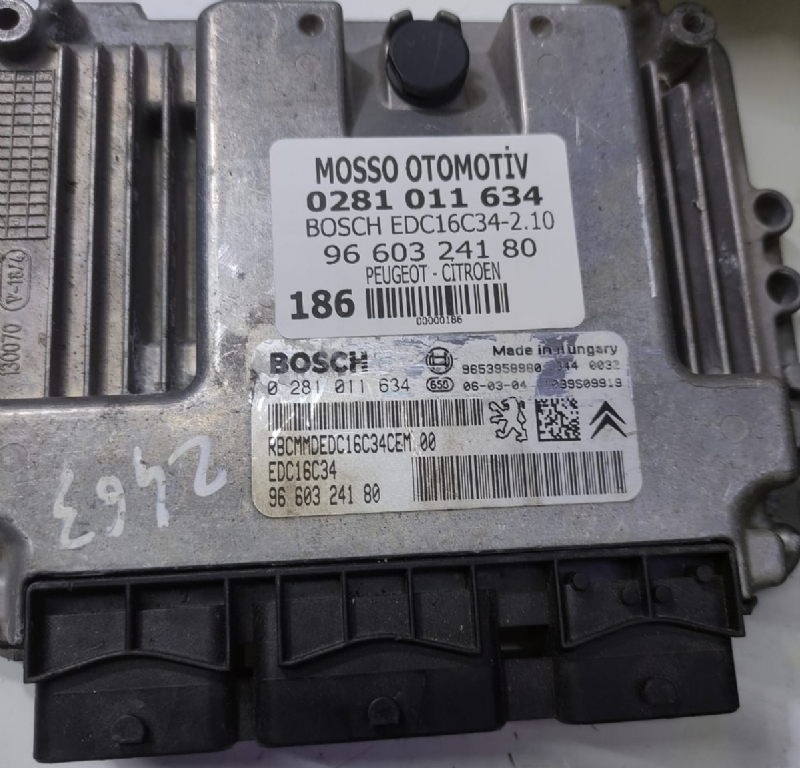 0281011634 - 95603241- PEUGEOT - CİTROEN MOTOR BEYNİ EDC16C34 - 0 281 011 634 - 96 603 241 80 
