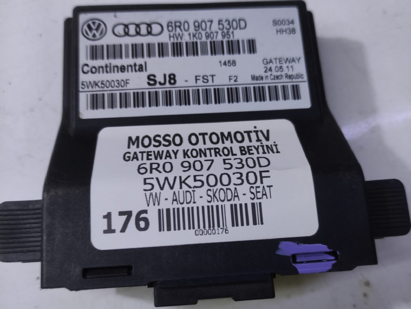 6R0907530D - 5WK50090F - VW AUDİ SKODA SEAT GATEWAY KONTROL BEYNİ - 6R0 907 530 D - 5WK50030F