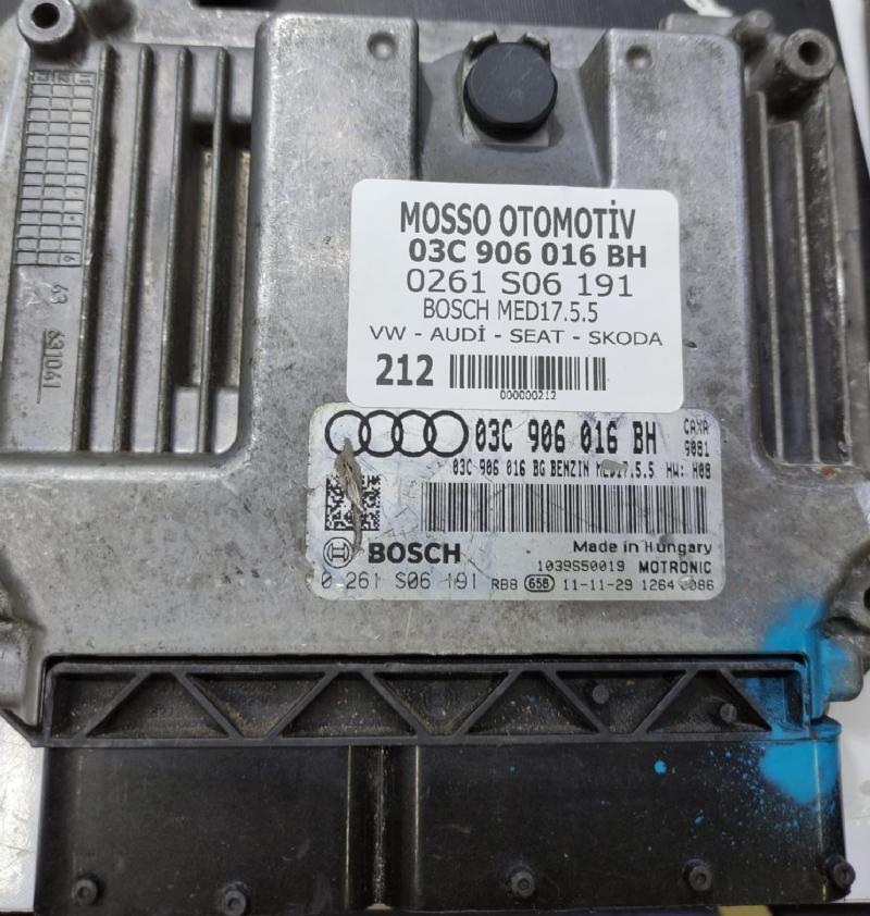 0261S06191 - 03C906016BH - VW - AUDİ - SEAT - SKODA MOTOR BEYNİ MED17.5.5 - 0 261 S06 191 - 03C 906 016 BH