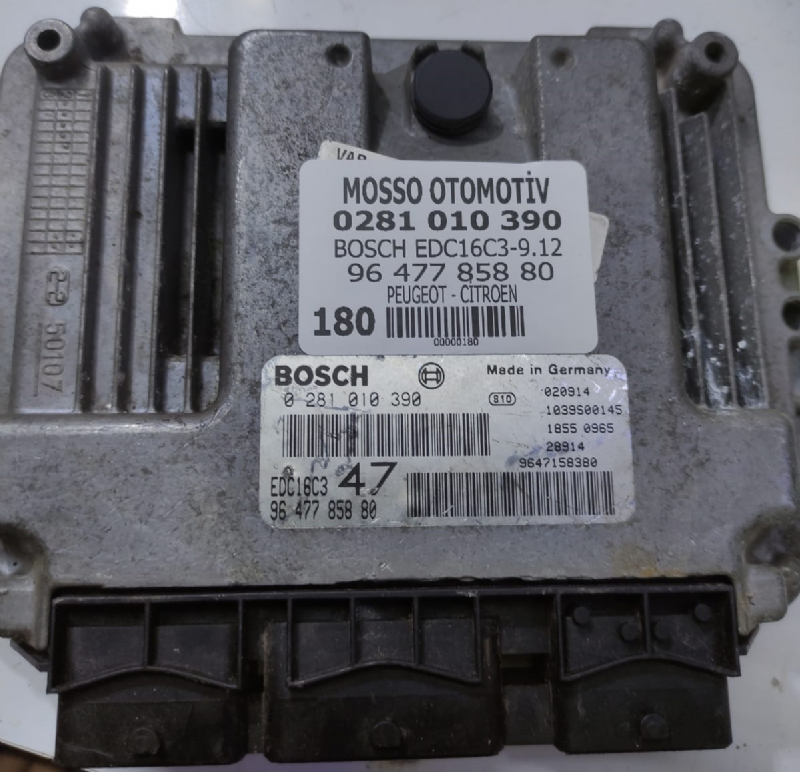 0281010390 - 9647785880 - PEUGETO - CİTROEN MOTOR BEYNİ EDC16C3 - 0 281 010 390 - 96 477 858 80 