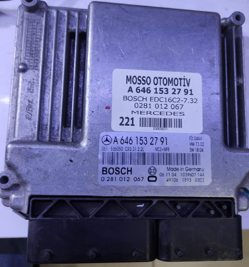 0281012067 - A6461532791 - MERCEDES MOTOR BEYNİ EDC16C2 - 0 281 012 067 - A 646 153 27 91 