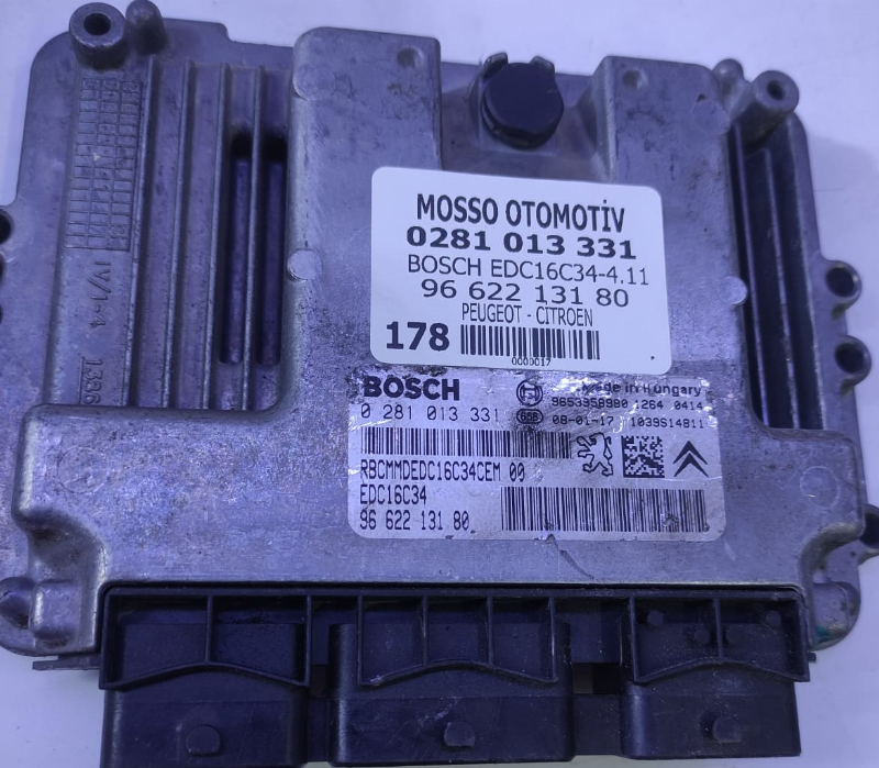 0281013331 - 9662213180 - PEUGEOT - CİTROEN MOTOR BEYNİ EDC16C34 - 0 281 013 331 - 96 622 131 80