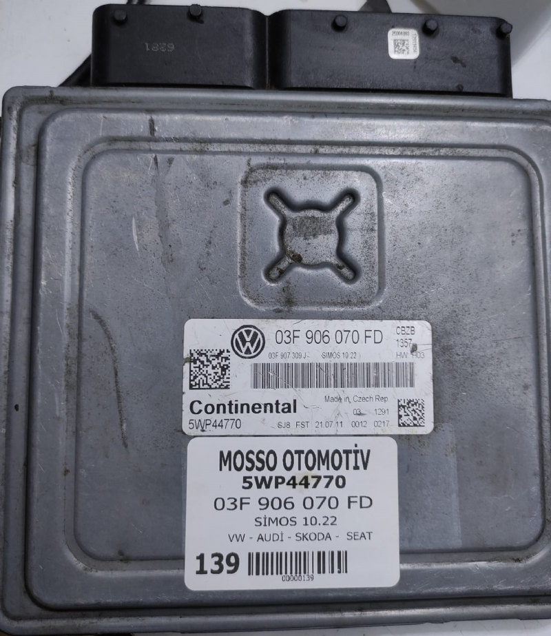 03F906070FD - 5WP44770 - VW POLO MOTOR BEYNİ SİMOS 10.22 - 03F 906 070 FD - 5WP44770 