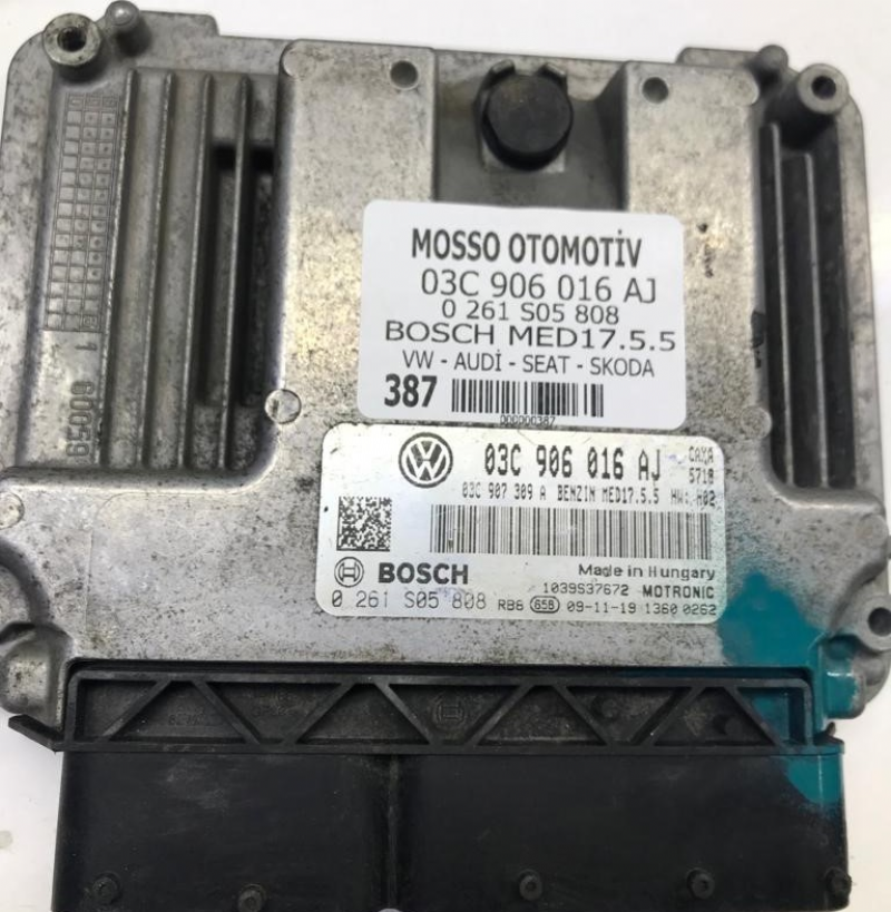 0261S050808 - 03C906016AJ - VW - AUDİ - SEAT - SKODA MOTOR BEYNİ MED17.5.5 - 0 261 S05 808 - 03C 906 016 AJ 