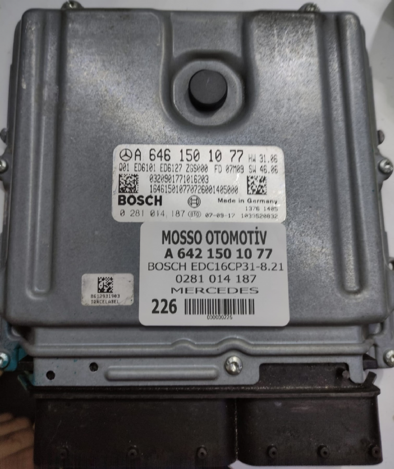 0281014187 - A6421501077 - MERCEDES MOTOR BEYNİ EDC16CP31 - 0 281 014 187 - A 646 150 10 77