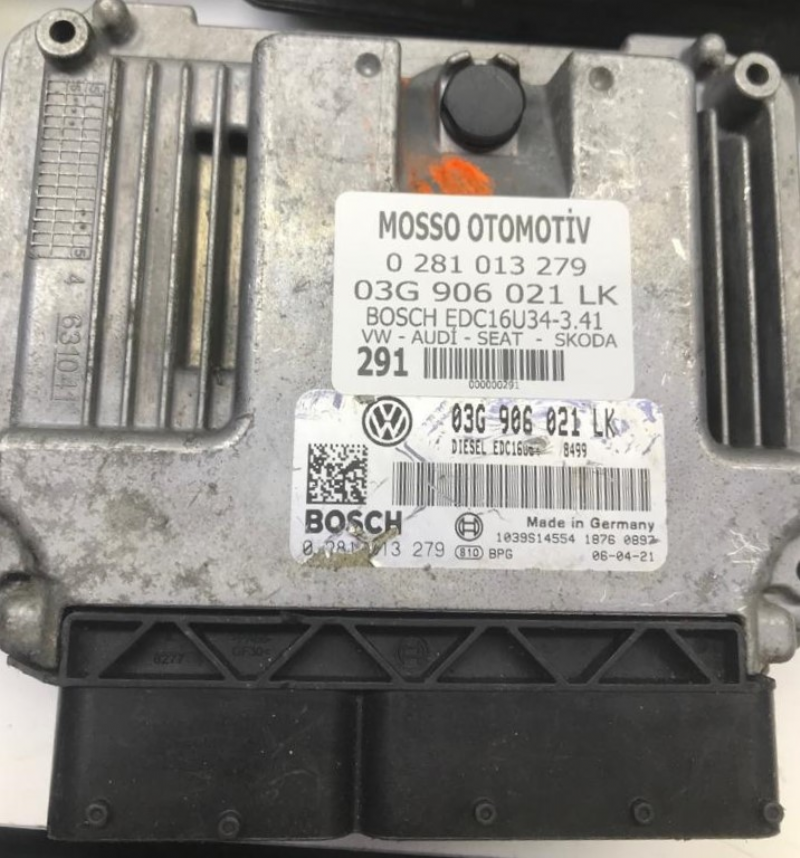 0281013279 - 03G906021LK - VW - AUDİ - SEAT - SKODA MOTOR BEYNİ EDC16U34 - 0 281 013 279 - 03G 906 021 LK 