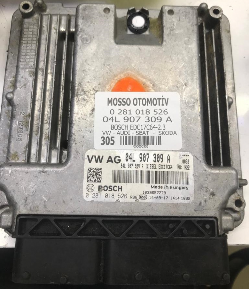 0281018526 - 04L907309A - VW - AUDİ - SEAT - SKODA MOTOR BEYNİ EDC17C64 - 0 281 018 526 - 04L 907 309 A 