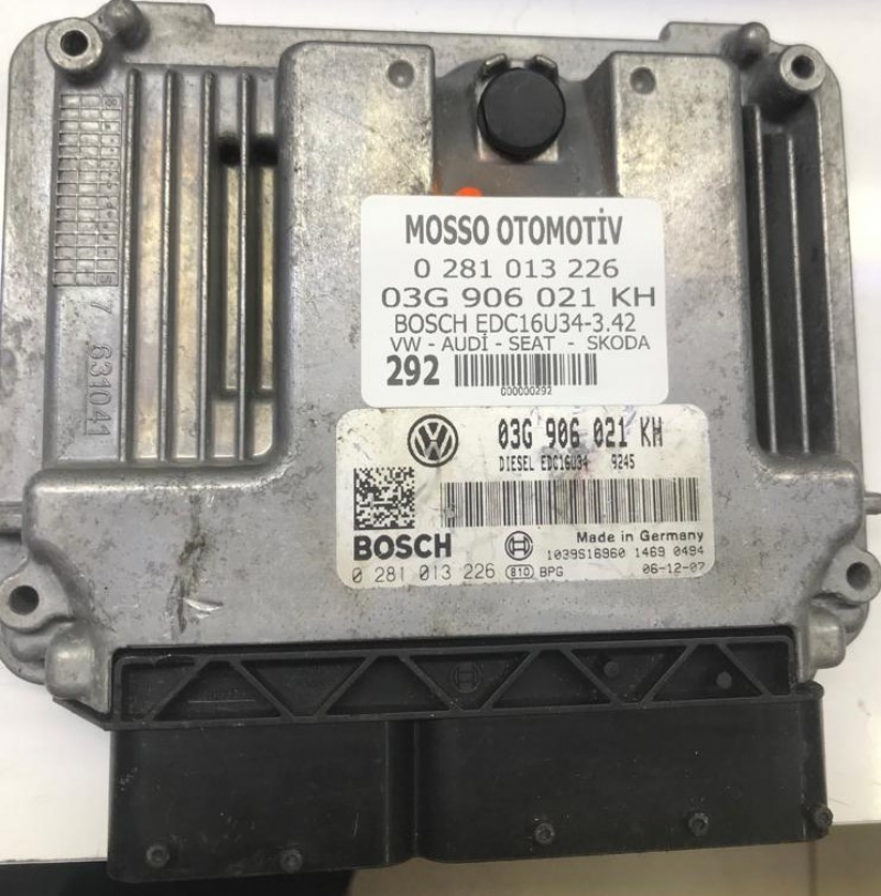 0281013226 - 03G906021KH - VW - AUDİ - SEAT - SKODA MOTOR BEYNİ EDC16U34 - 0 281 013 226 - 03G 906 021 KH 