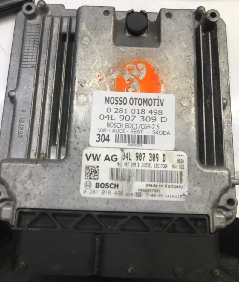 0281018498 - 04L907309D - VW - AUDİ - SEAT - SKODA  MOTOR BEYNİ EDC17C64 - 0 281 018 498 - 04L 907 309 D 