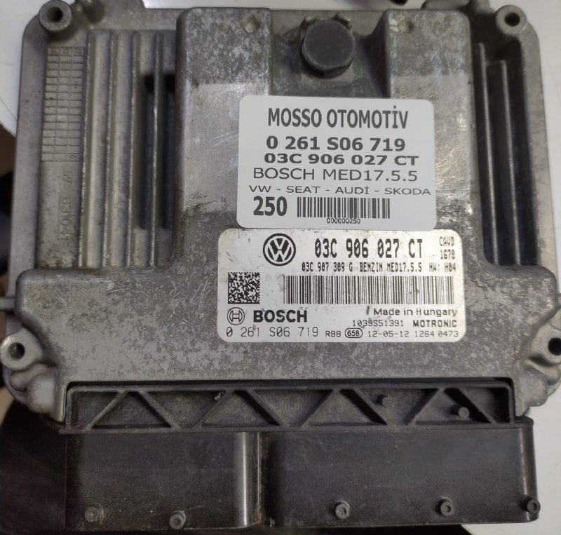 0261S06719 - 03C906027CT - VW - AUDİ - SEAT - SKODA  MOTOR BEYNİ MED17.5.5 - 0 261 S06 719 - 03C 906 027 CT