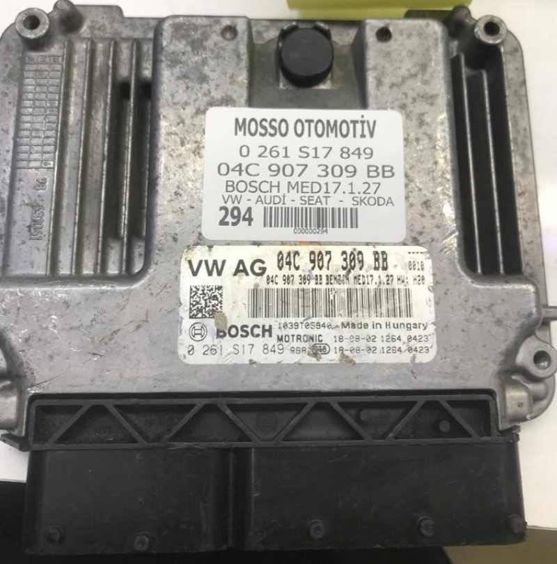 0261S17849 - 04C907209BB - VW - AUDİ - SEAT - SKODA MOTOR BEYNİ MED17.1.27 - 0 261 907 309 - 04C 907 309 BB
