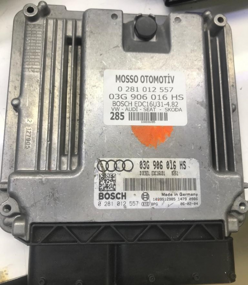 0281012557 - 03G906016HS - VW - AUDİ - SEAT - SKODA MOTORU BEYNİ EDC16U1 - 0 281 012 557 - 03G 906 016 HS 
