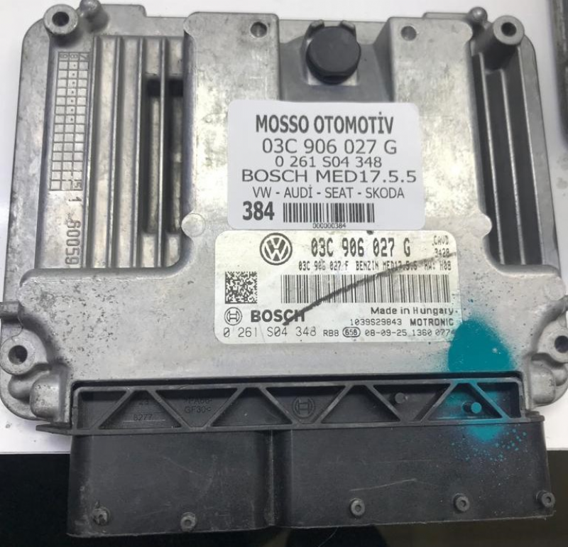 0261S04027 - 03C906027G - VW - AUDİ - SEAT - SKODA MOTOR BEYNİ MED17.5.5 - 0 261 S04 348 - 03C 906 027 G 