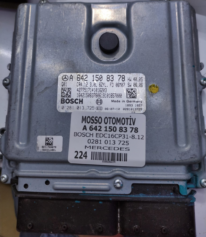 0281013725 - A6421508378 - MERCEDES MOTOR BEYNİ EDC16CP31 - 0 281 013 725 - A 642 150 83 78