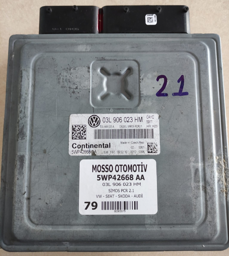 03L906023HM - 5WP42668 VW GOLF MOTOR BEYNİ SİMOS PCR2.1 - 03L 906 023 HM - 5WP42668