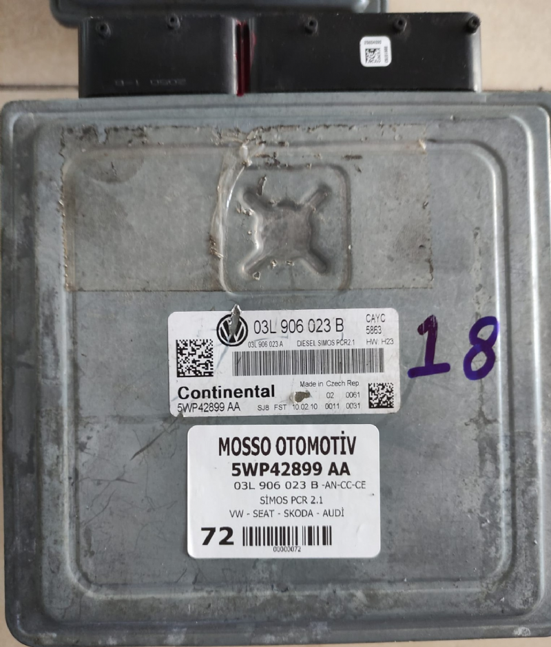 03L906023B - 5WP42899 AA VW MOTOR BEYNİ SİMOS PCR2.1 - 03L 906 023 B - 5WP42899 AA 
