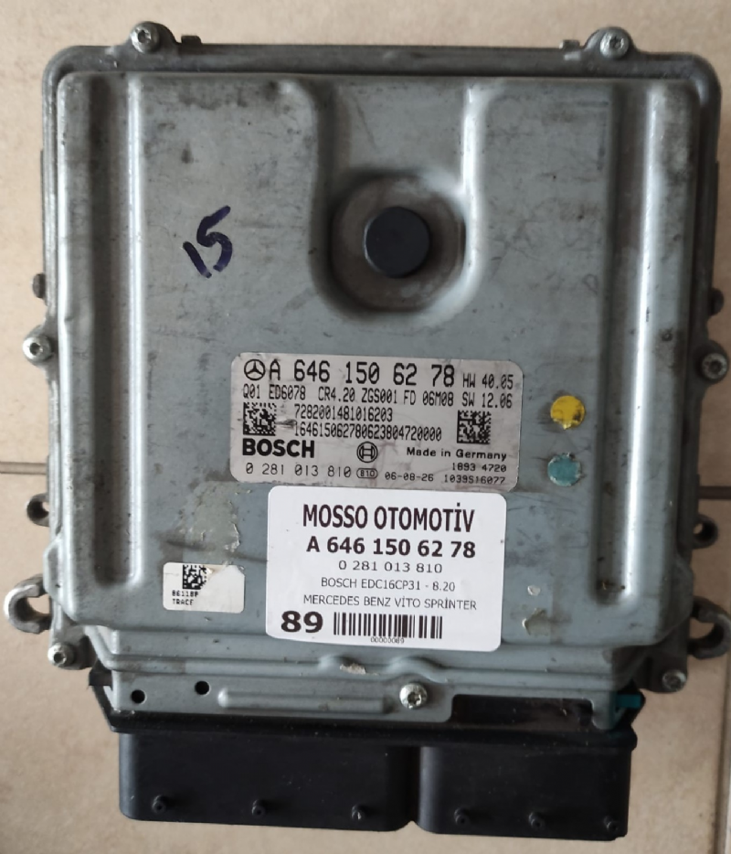 0281013810 - A6461506278 MERCEDES SPRİNTER MOTOR BEYNİ EDC16CP31 - 0 281 013 810 - A 646 150 62 78