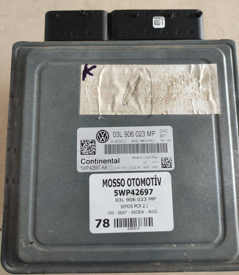 03L906023MP - 5WP42697 VW MOTOR BEYNİ SİMOS PCR2.1 - 03L 906 023 MP - 5WP42697
