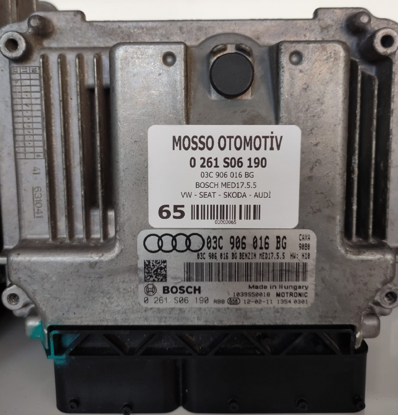 0261S06190 - 03C906016BG AUDİ A1 - A3 MOTOR BEYNİ MED17.5.5 - 0 261 S06 190 - 03C 906 016 BG 