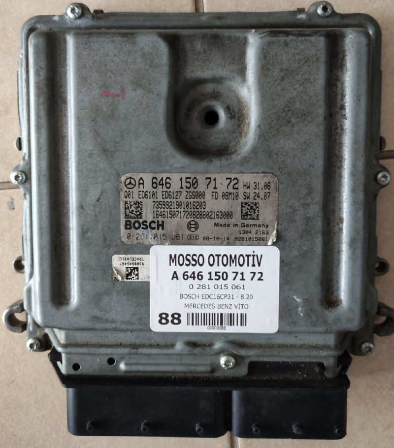0281015061 -A6461507172 MERCEDES VİTO MOTOR BEYNİ EDC16CP31 - 0 281 015 061 - A 646 150 71 72 