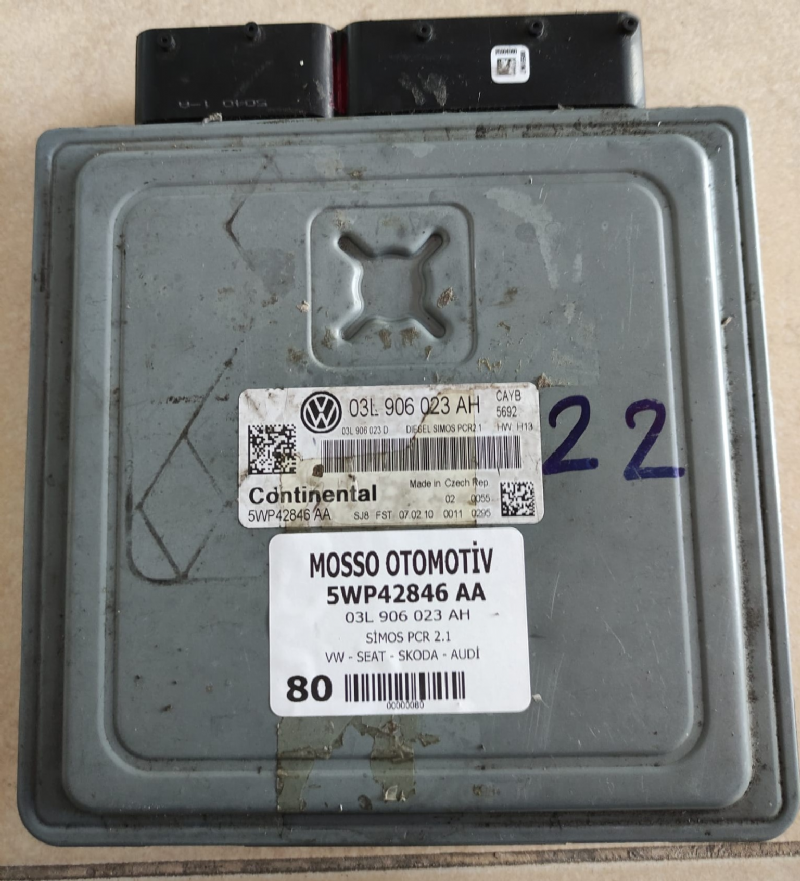 03L906023AH - 5WP42846 VW MOTOR BEYNİ SIMOS PCR2.1 - 03L 906 023 AH - 5WP42846