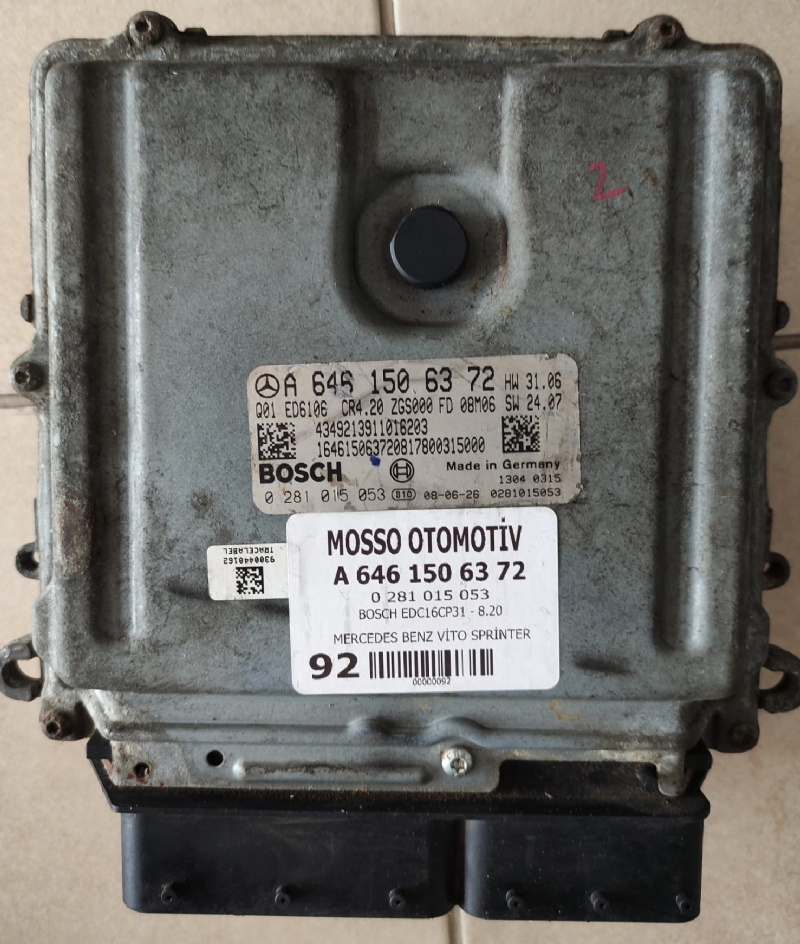 0281015053 - A6461506373 - MERCEDES SPRİNTER MOTOR BEYNİ EDC16CP31 - 0 281 015 053 - A 646 150 63 73
