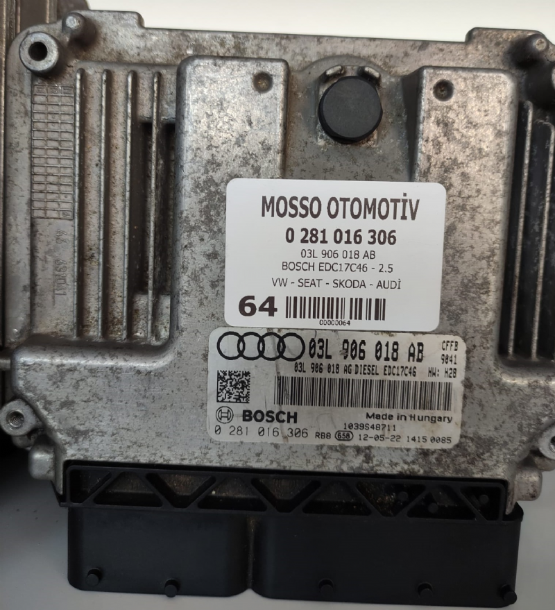0281016306 - 03L906018AB - AUDİ MOTOR BEYNİ EDC17C46 - 0 281 016 306 -03L 906 018 AB